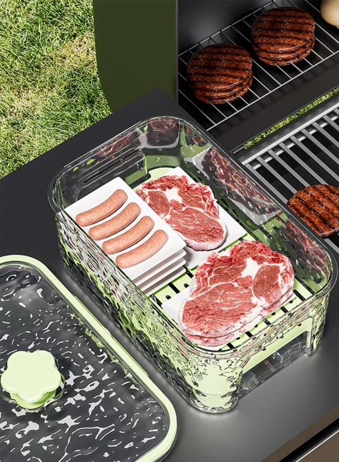 HaveDream Portable Fresh-Keeping Box For Outdoor Camping And Picnic, Fruit Lunch Box, Refrigerator, Sealed Box, Green - Image 3