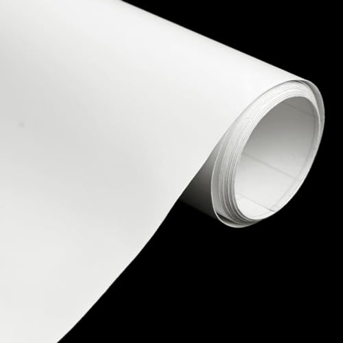 WISDOM Car Wrap Sticker Decal Air Release Bubble Free Vinyl Wrap Sheet Stikcer (30" x 127" Cm, White Matte Wrap) - Image 1