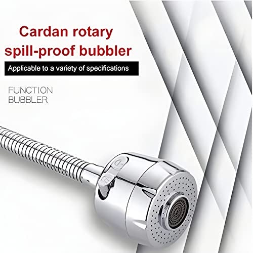 Spazio Turbo Brass Kitchen Sink Cock/Sink Tap Faucet with 360 Degree Flexible Stainless Steel Swivel Spout & Dual Flow Pattern for Hot OR Cold Water with Wall Flange Pillar Tap Faucet - Image 3