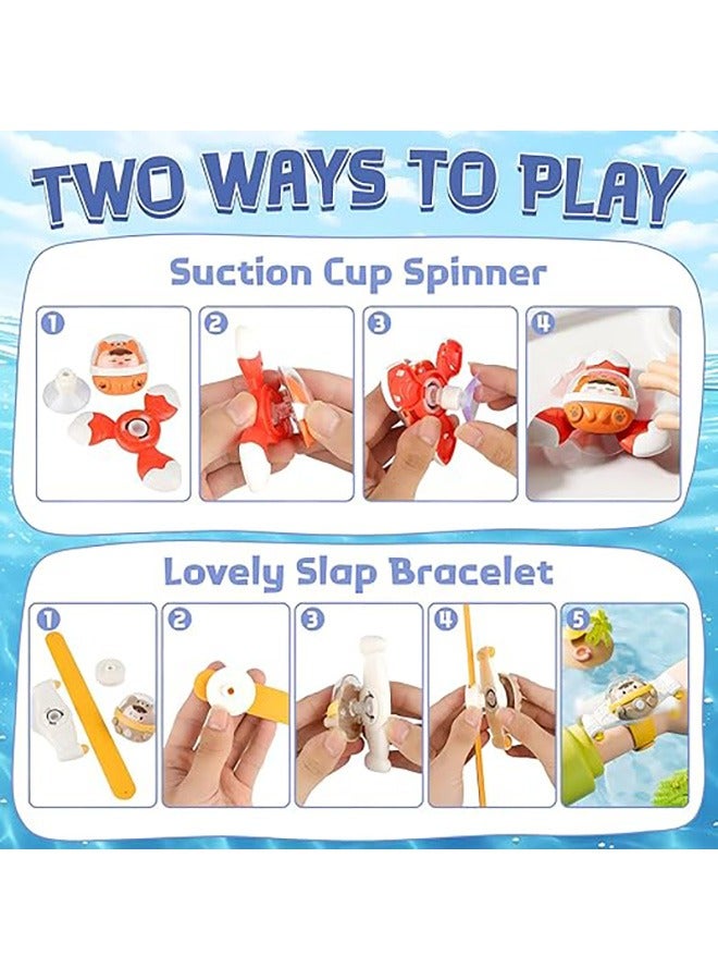3 Pcs Suction Cup Spinner Toy, Spinner for Babies, Fidget Spinner Bath Toy for Baby 1-5 Year Olds Table & Window Aeroplane Car Travel Essentials Birthday Gifts for Baby High Chair Spinner - Image 3