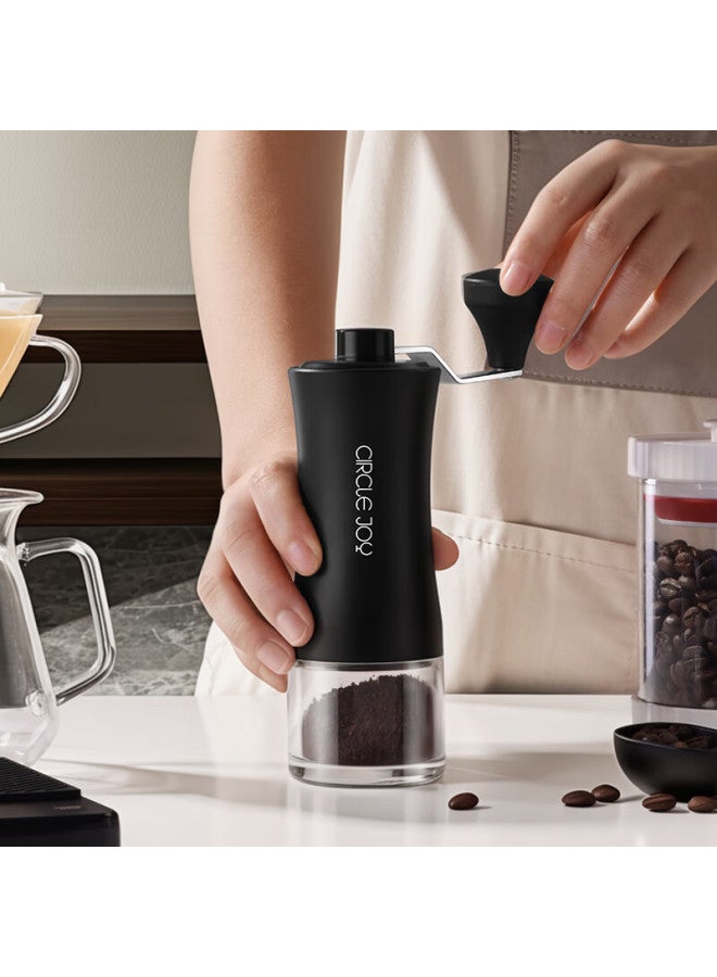CircleJoy Circle Joy Pour-over Coffee Maker Set, Hand Grinder Coffee Machine, Manual Coffee Bean Grinder, Wooden Storage Rack, 10-piece Set - Image 4