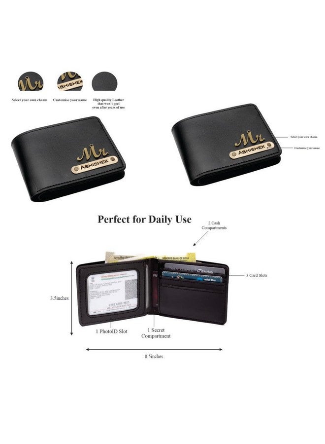 AICA Personalized Name, Charm & Color Couple Wallet for Men & Women Combo Gift Set | Marriage Wedding Anniversary Gift for Couples Friend Husband Wife,Brown - Image 5