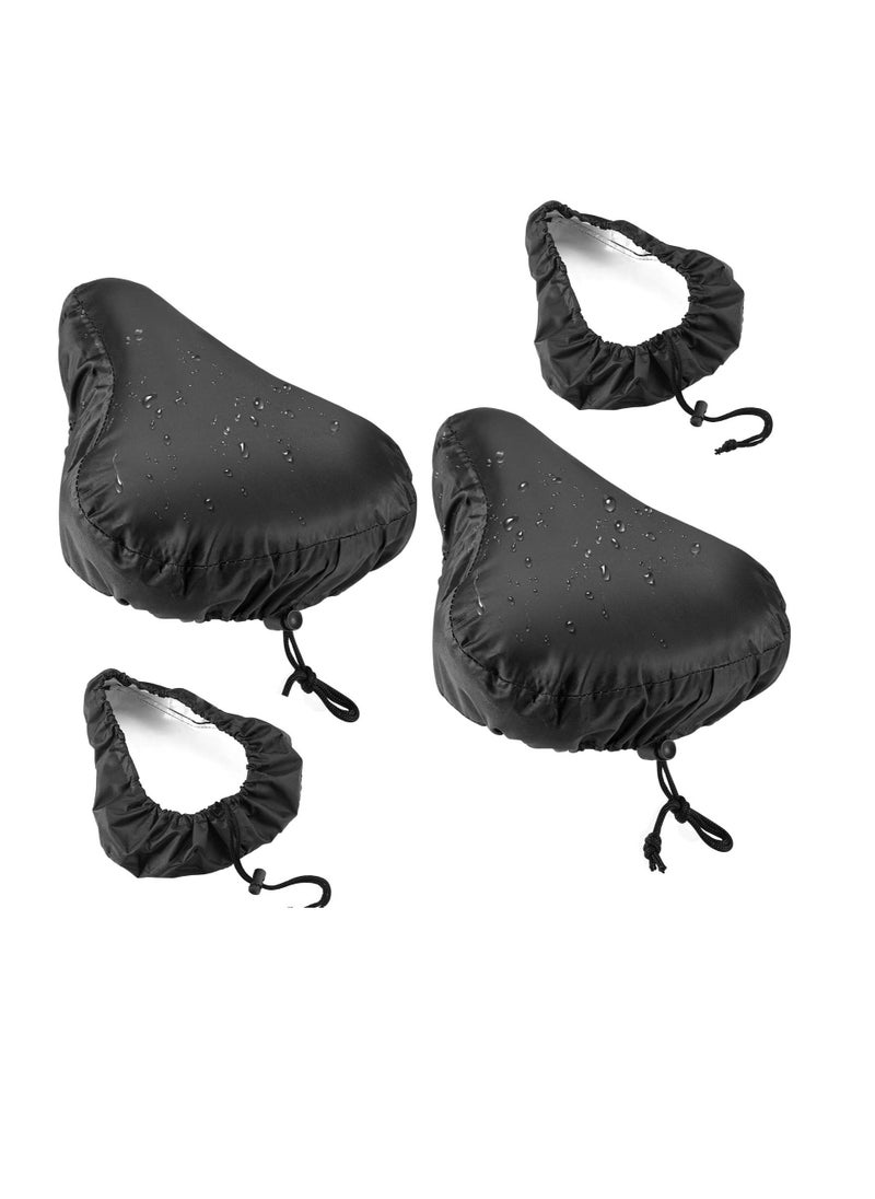 Y&D Bike Seat Cover, 2 pcs Waterproof Bicycle Cushion Saddle Cover with Drawstring, Rain Dust Protective Protector Accessories for Women Men City Road/Casual Outdoor  - Image 2