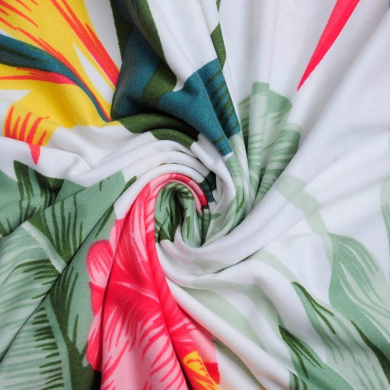 Deisy Dee Computer Office Chair Covers for Stretch Rotating Mid Back Chair Slipcovers Cover ONLY Chair Covers C162 (Green Leaves) - Image 5