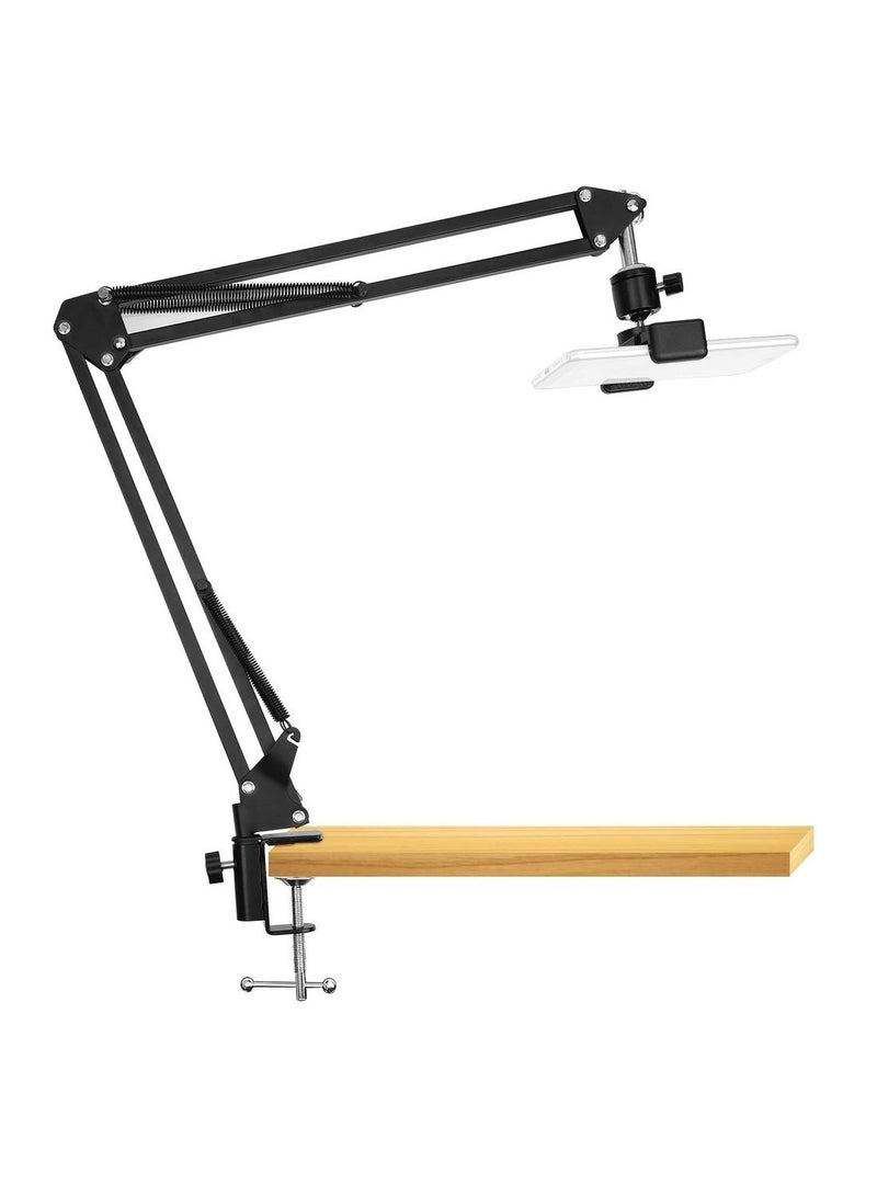 Generic Overhead Video Stand Phone Holder Articulating Arm Phone Mount Table Top Scissor Boom Arm Articulating Phone Stand Tablet Phone Holder For Streaming Phone  - Image 1