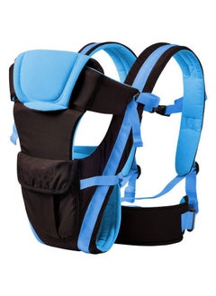 Chinmay Kids 4-In-1 Adjustable Baby Carrier Cum Kangaroo Bag/Baby Carry Sling/Back/Front Carrier For Baby With Safety Belt And Buckle Straps (Black & Sky Blue), Kid  - Image 2