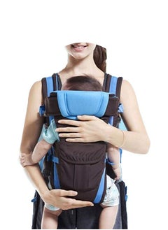 Chinmay Kids 4-In-1 Adjustable Baby Carrier Cum Kangaroo Bag/Baby Carry Sling/Back/Front Carrier For Baby With Safety Belt And Buckle Straps (Black & Sky Blue), Kid  - Image 3