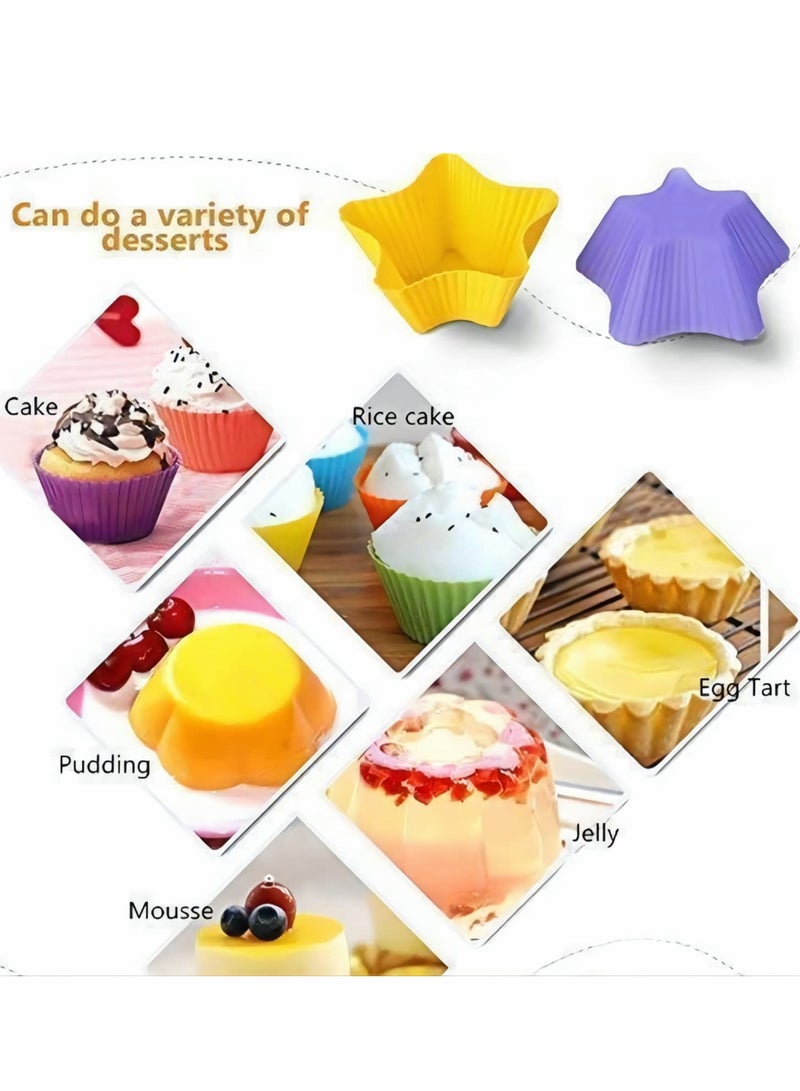 Excefore Silicone Cupcake Moulds, 20 Pcs Silicone Cupcake Cases Muffin Cases Reusable Silicone Mould Nonstick Bakeware Muffin Cases Baking Liners for Baking Case Moulds Silicone Muffin Cases, Multiple Colours - Image 4