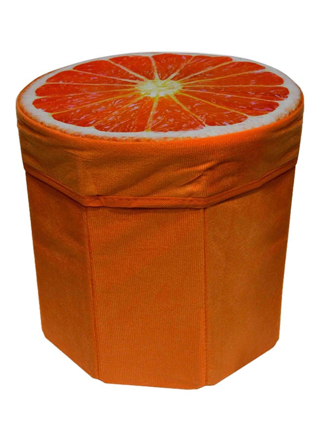 NIBEMINENT Foldable Stool And Box Orange Medium