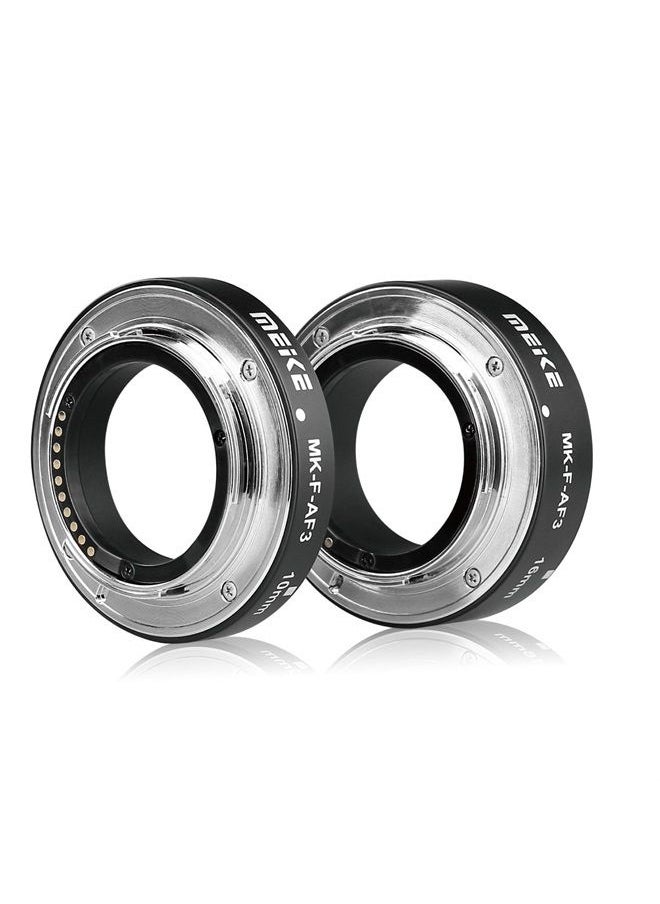 Meike - MEIKE MK-F-AF3 Auto Fucus Macro Extension Tube for Compatible with All Fujifilm Mirrorless Camera(10mm 16mm only or conbination) X-T1 X-T2 X-Pro1 X-Pro2 X-T10 X-A1 X-E1 X-E2 X-E3 X-T20 X-T3 X-T30 etc - Image 1