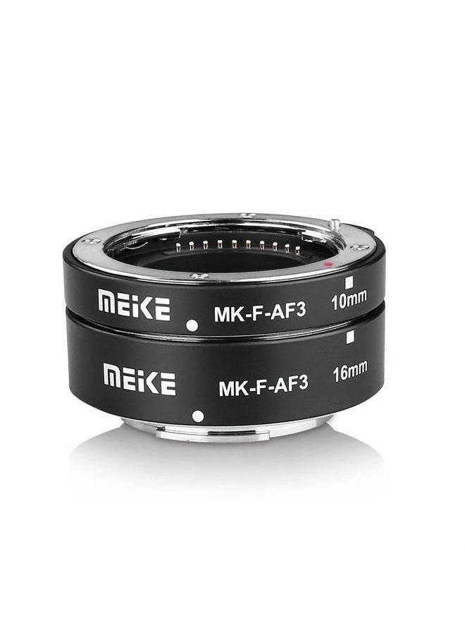 Meike - MEIKE MK-F-AF3 Auto Fucus Macro Extension Tube for Compatible with All Fujifilm Mirrorless Camera(10mm 16mm only or conbination) X-T1 X-T2 X-Pro1 X-Pro2 X-T10 X-A1 X-E1 X-E2 X-E3 X-T20 X-T3 X-T30 etc - Image 1