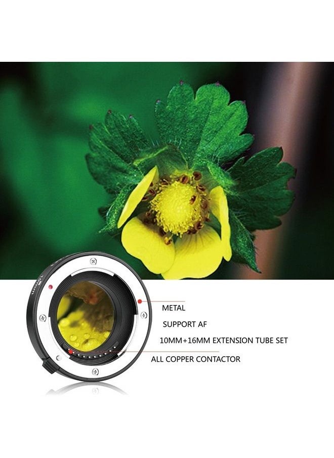 Meike - MEIKE MK-F-AF3 Auto Fucus Macro Extension Tube for Compatible with All Fujifilm Mirrorless Camera(10mm 16mm only or conbination) X-T1 X-T2 X-Pro1 X-Pro2 X-T10 X-A1 X-E1 X-E2 X-E3 X-T20 X-T3 X-T30 etc - Image 1