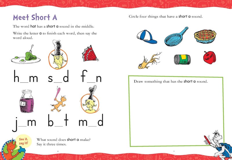 Dr. Seuss Phonics Level 1 Workbook: A Phonics Workbook to Help Kids Ages 4-6 Learn to Read (For Kindergarten and Beyond) - Image 3