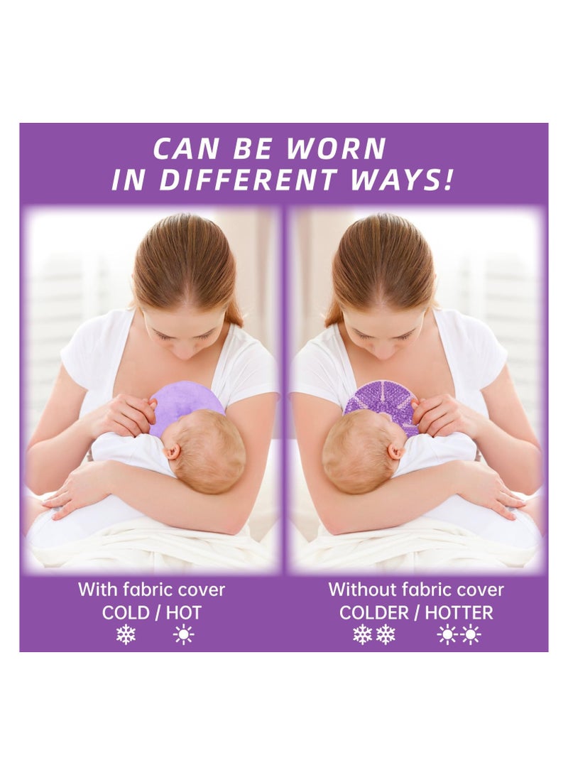 2PCS Hot Cold Breast Gel Bead Ice Packs Breast Cooling Heat Pads Relief for Breastfeeding, Nursing Pain, Mastitis, Engorgement, Swelling, Plugged Ducts Boost Milk Let-Down & Production  - Image 5