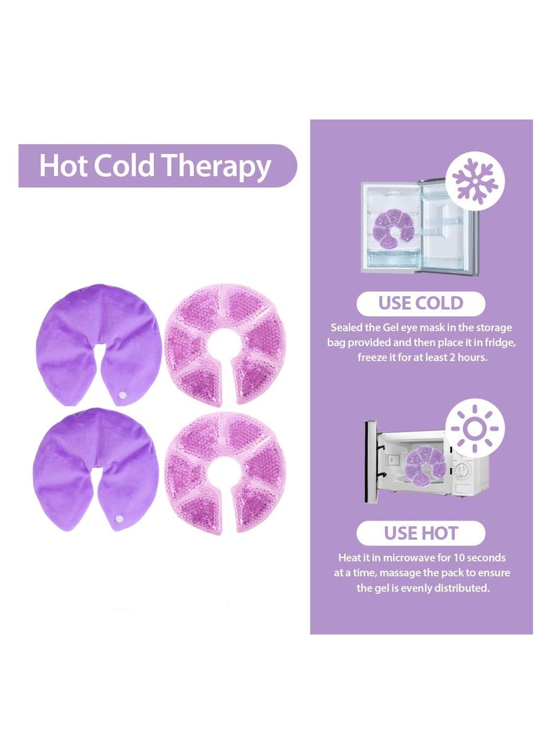 2PCS Hot Cold Breast Gel Bead Ice Packs Breast Cooling Heat Pads Relief for Breastfeeding, Nursing Pain, Mastitis, Engorgement, Swelling, Plugged Ducts Boost Milk Let-Down & Production  - Image 3