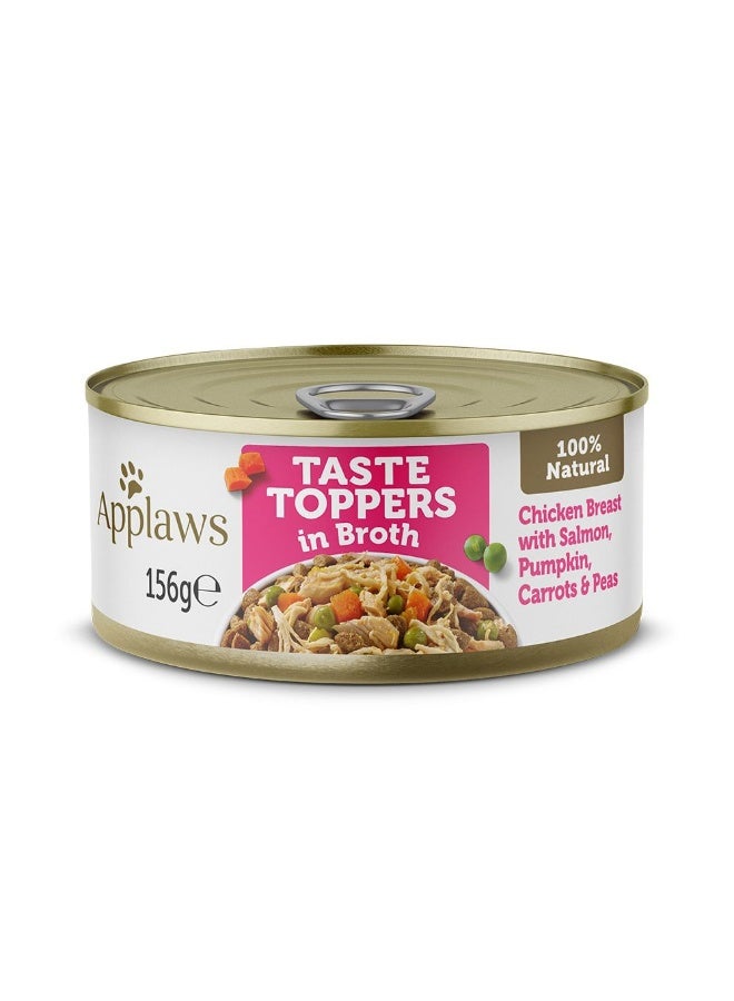 Applaws Taste Toppers Chicken Breast with Salmon Pumpkin Carrots and Peas in Broth Canned Dog Food