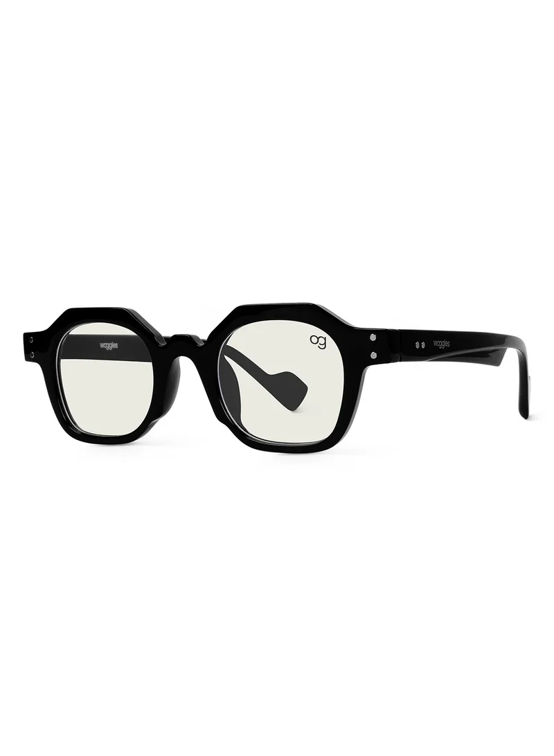 Woggles  Designer Transparent Hexagonal Sunglasses| Men & Women| 100% Uv Protection  | Best Price UAE