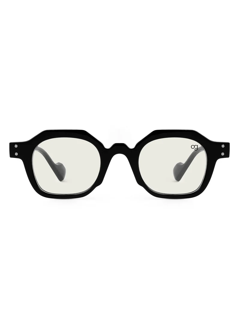 Woggles  Designer Transparent Hexagonal Sunglasses| Men & Women| 100% Uv Protection  | Best Price UAE