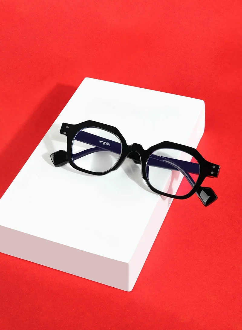 Woggles Designer Transparent Hexagonal Sunglasses| Men &amp; Women| 100% Uv Protection