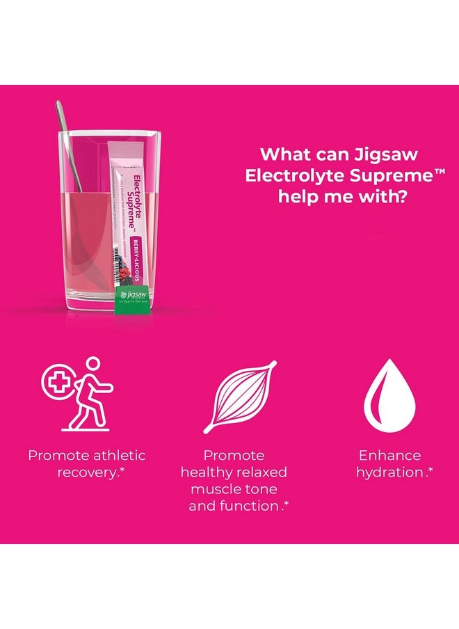 Jigsaw Health Jigsaw Health - Electrolyte Supreme - Broad Spectrum of Electrolytes + Trace Minerals - 60 Servings (60 Servings Packets, Berry)  - Image 4