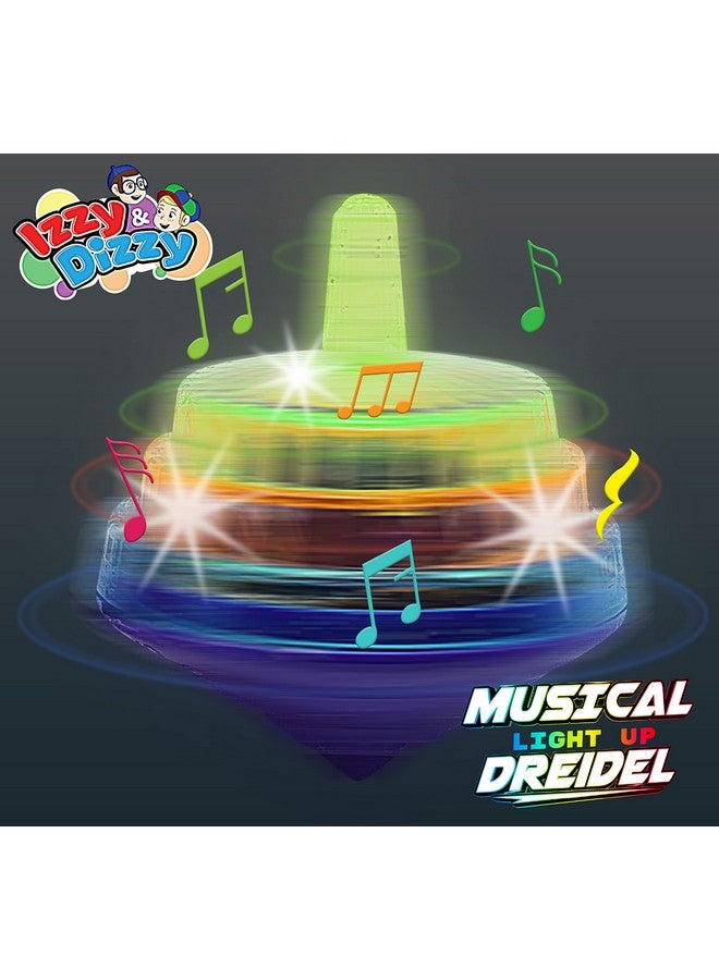 Izzy 'n' Dizzy Musical Dreidel - Hanukkah Dreidel 4 Pack - Sings Oh Draidel as it Lights Up - Light Up Dreidels - Chanukah Toys & Games - Image 3