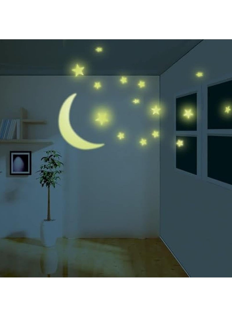 4M Glow in the Dark Moon & Stars – Luminous Wall and Ceiling Decoration Set with Adhesive for Kids Rooms, Educational Space-Themed STEM Gift for Imaginative Play and Nighttime Fun Ages 3+ | 00-05215 - Image 2