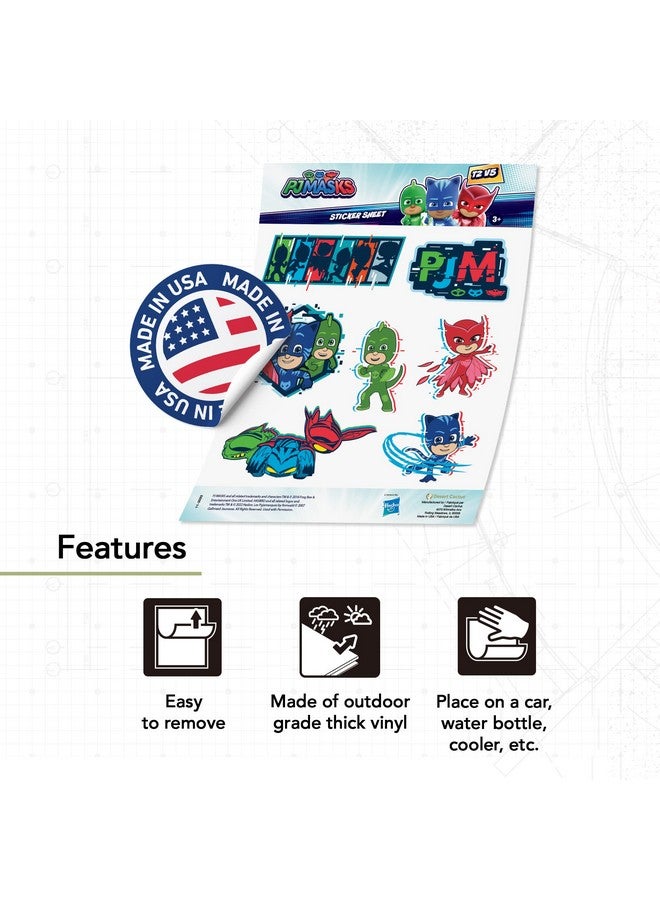 Desert Cactus Pj Masks Stickers Premium Vinyl Decal Made In Usa For Laptop Water Bottle Car Scrapbook Decorations Birthday Favor Party Supplies (Type 2) (Version 5)  - Image 4