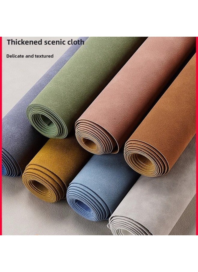 Generic Photography Background Cloth Matte Clothing Accessories Jade PU Frosted Leather Cloth Photo Background Still Life Product Shooting-Light Source Color:Quality Premium Black-250x138cm  - Image 3