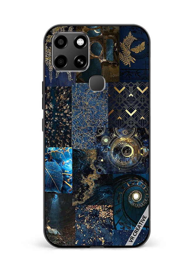 VR CREATIVE Protective Case Cover For Infinix Smart 6 Blue Neon College Design Multicolour - Image 1