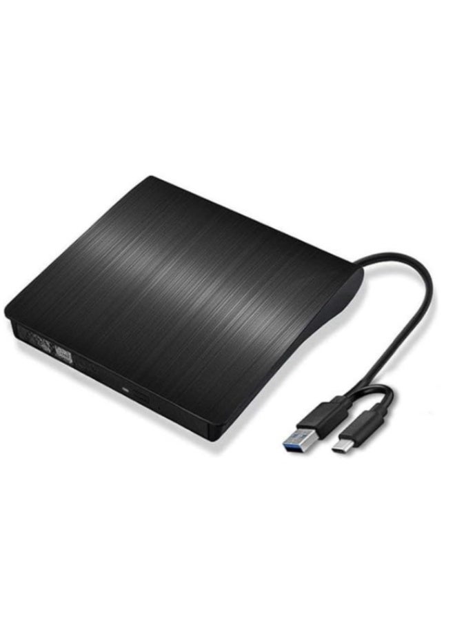 Slim External CD/DVD Drive USB 3.0 & USB-C – Portable CD/DVD Player, Burner & Writer – External Optical Disc Drive for Laptop, PC, Mac & Compatible Systems - Image 1