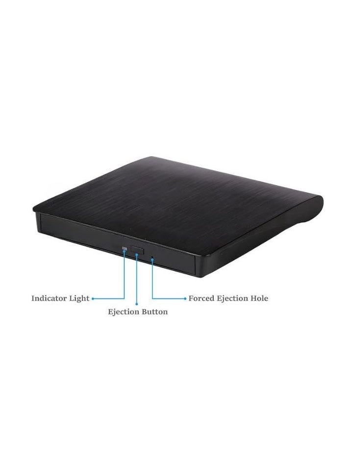 Slim External CD/DVD Drive USB 3.0 & USB-C – Portable CD/DVD Player, Burner & Writer – External Optical Disc Drive for Laptop, PC, Mac & Compatible Systems - Image 2