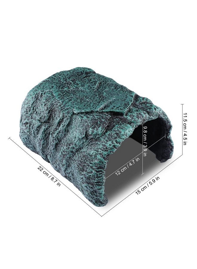 Generic Reptile Large Opening Rock Cave Habitat Hide - Premium Non-Toxic Resin for Aquariums & Terrariums. Ideal for Amphibians,Lizards,Snakes,Bearded Dragons,Geckos,Scorpions,Frogs,Spiders... Large Size  - Image 2