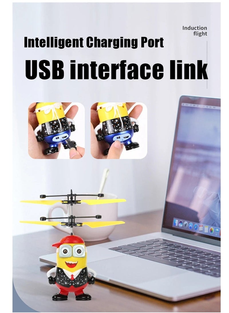 MAGIC VAULT - RC Helicopter Aircraft Mini Drone Fly Flashing Helicopter Hand Control RC Toys Mini Quadcopter Dron Kids Toys Mini Drone 2pcs - Image 1