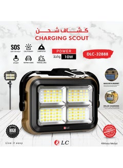 DLC-32888 مصباح عمل يعمل بالطاقة الشمسية من النوع C مع خطاف مغناطيسي للتخييم متعدد الوظائف مصباح عمل يعمل بالطاقة الشمسية LED