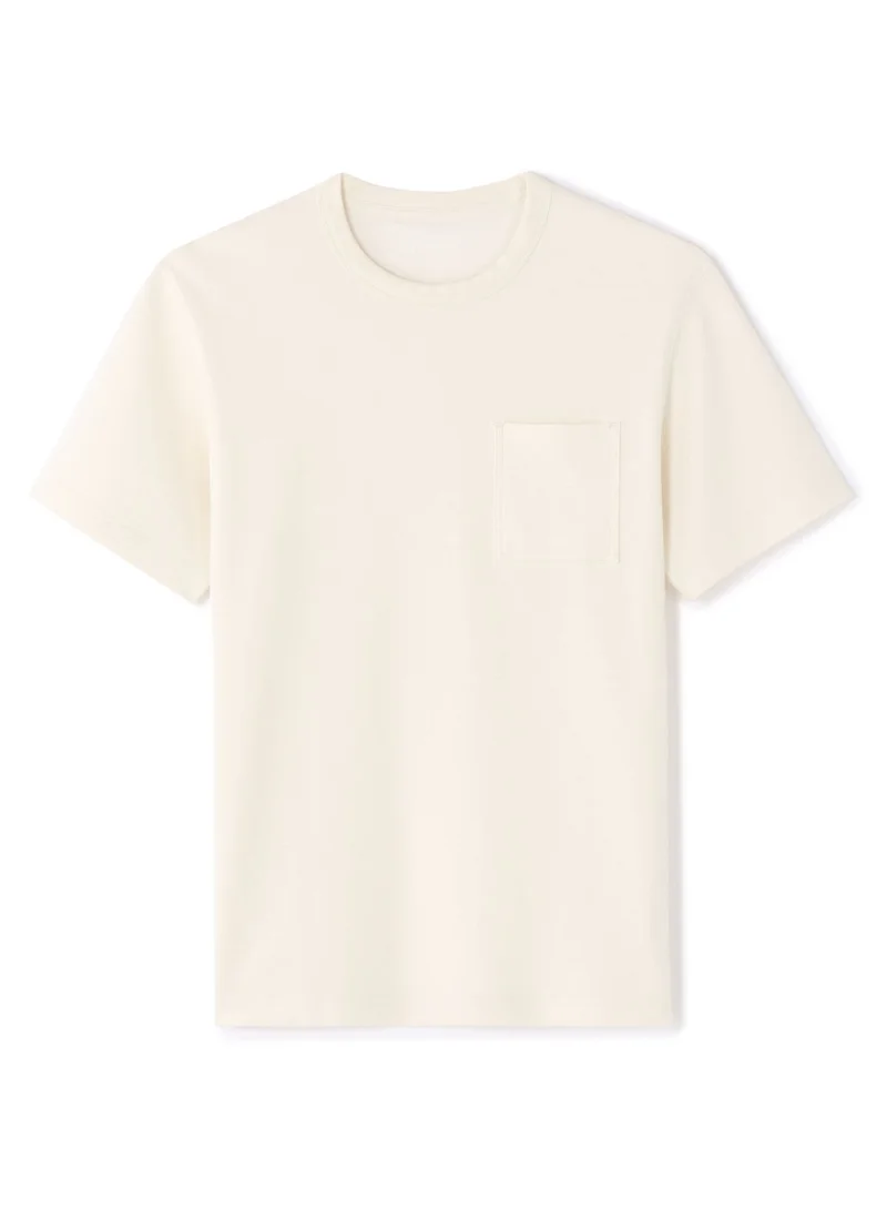 Celio Meslub Ecru Short Sleeves Tshirt