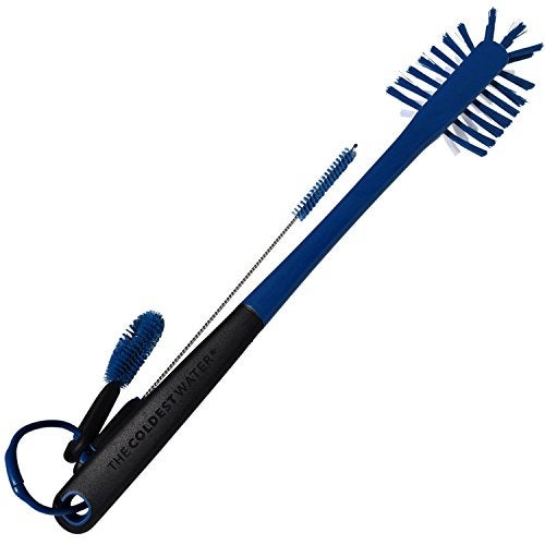The Coldest Water Bottle Brush - Long Handle 3 in 1 Cleaning Kit for Stainless Steel Water Bottles, Lids, Straws. Tumblers, Coffee Mugs & Baby Bottles - Perfect Cleaner for Narrow Neck Bottles - Image 1
