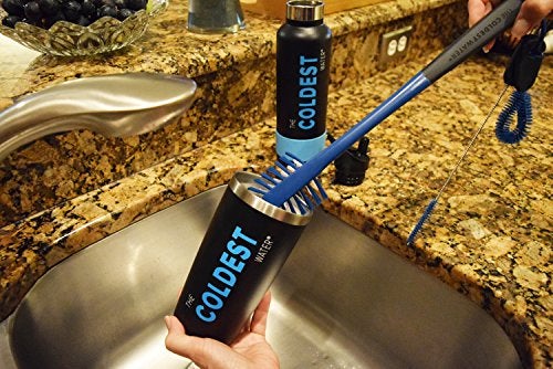 The Coldest Water Bottle Brush - Long Handle 3 in 1 Cleaning Kit for Stainless Steel Water Bottles, Lids, Straws. Tumblers, Coffee Mugs & Baby Bottles - Perfect Cleaner for Narrow Neck Bottles - Image 4