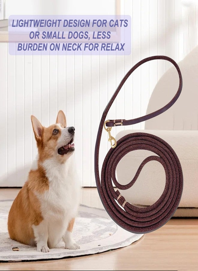 HiCaptain Thin Leather Dog Leash for Small Dogs Up to 15 lb (1/3 inch Wide, 6 Ft) - Image 5