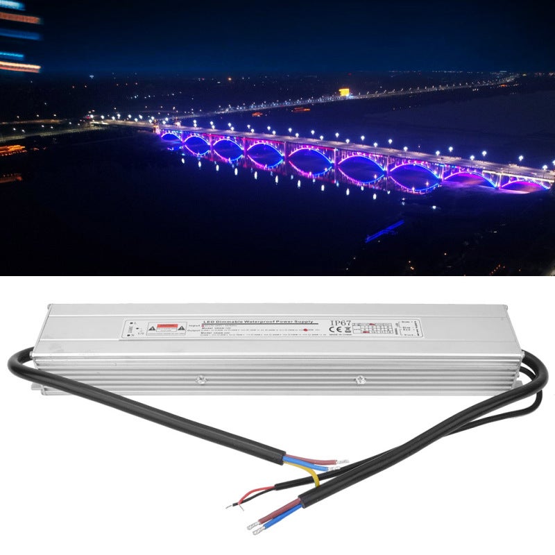 مدعوم طاقة LED مقاوم للماء: تصنيف IP67، محول نحاسي، غلاف ألومنيوم - وضعيات خفض إضاءة 0~10V و SCR كفاءة 85%+ وتردد مستقر لأشرطة إضاءة LED ومصابيح المكاتب التجارية - Image 4