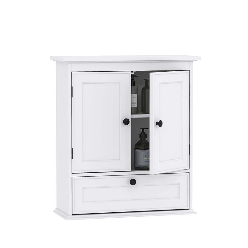 Spirich Bathroom Cabinet Wall Mounted, Small Bathroom Wall Cabinet Over Toilet, Medicine Cabinet Organizer with Doors and Adjustable Shelf, White - Image 1
