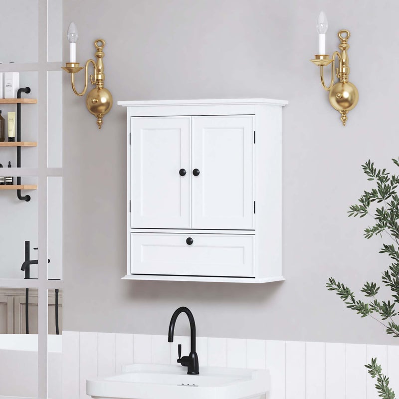 Spirich Bathroom Cabinet Wall Mounted, Small Bathroom Wall Cabinet Over Toilet, Medicine Cabinet Organizer with Doors and Adjustable Shelf, White - Image 5