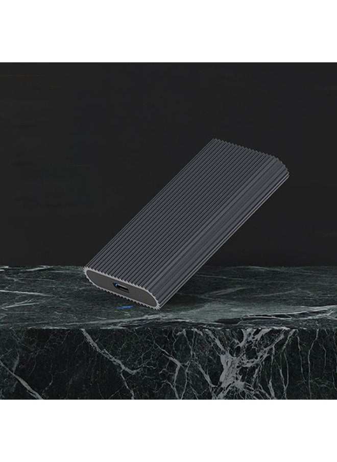BURAQ - Blueendless M3T MSATA Mobile Hard Disk Box TYPE-C Transfer USB3.1 Notebook Solid Hard Disk Box(Black) - Image 1