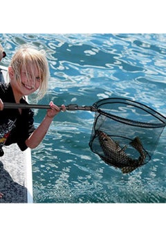 Y&D Fishing Spinning Landing Net, ELECDON Portable Folding Wading Net One Hand Foldable & Telescopic Easy Clean Rubber Mesh Frame Handle Tangle Proof Durable Material Mesh, Safe Fish, 1 Pack  - Image 5
