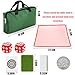Cedilis Chinese Mahjong Set 146 Small Melamine Tiles118 Green with Portable Travel Handbag Playing Mat and 2 Dice for Family Gathering - Image 4