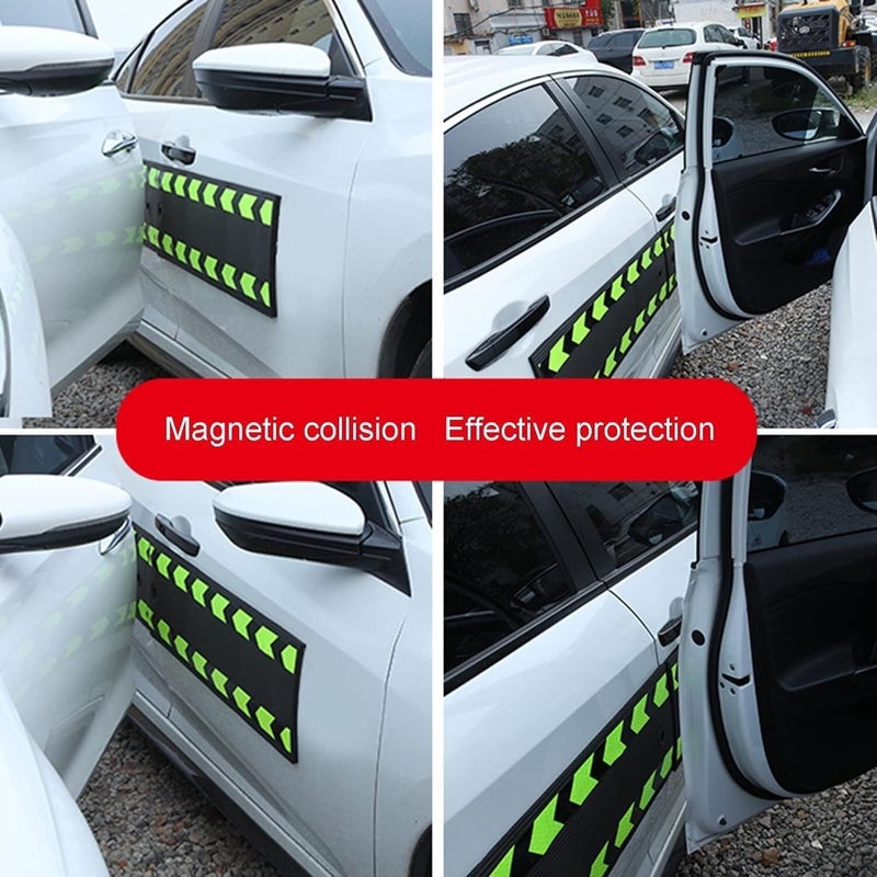 MekUk Garage Wall Protector Dent Prevent Removable Magnetic Car Door Protector, Door Edge Guards, Car Door Guard Protecting Your Car Doors for Parking Garages(80x25x1cm-2pcs), Black - Image 2