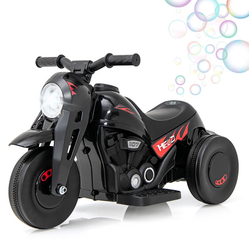 OLAKIDS Kids Motorcycle 6V Electric Ride On Car with Automatic Bubble Function Foot Pedal Headlight Music 3 AntiSkip Wheels Vehicle for Children Toddler Ages 3 - Image 2