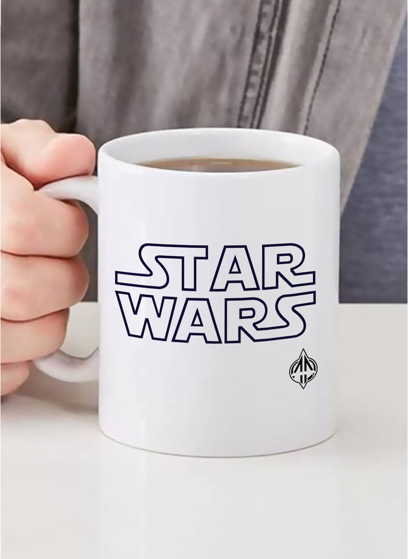 Spoil Your Wall - Star Wars Logo Design Printed Ceramic Coffee Mug 325ml, Perfect Gifting by Spoil Your Wall - Image 1
