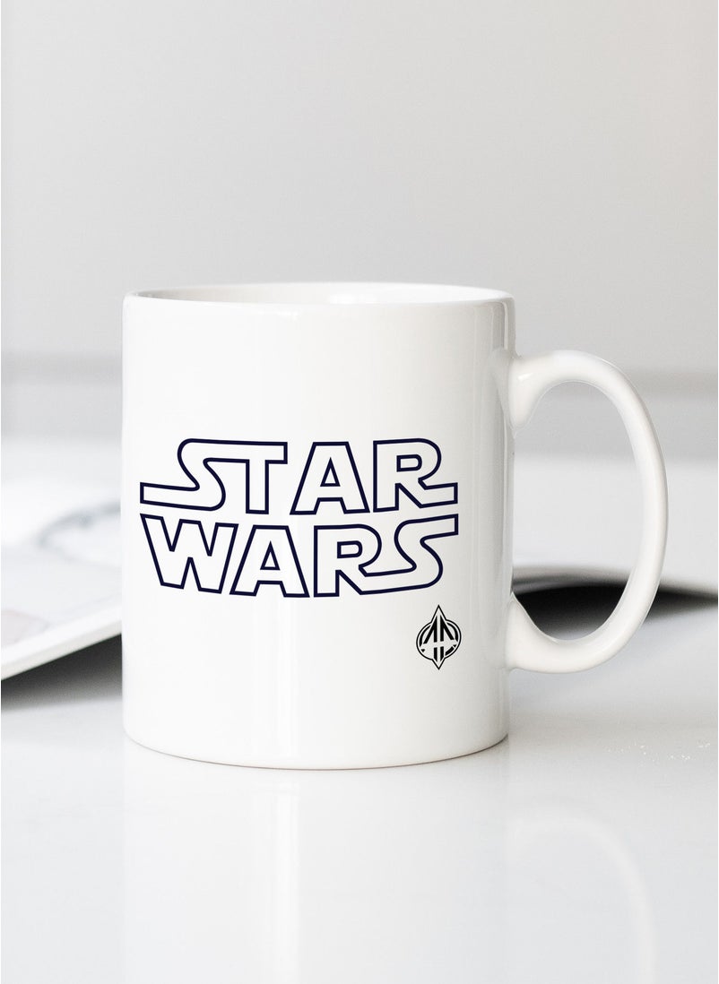 Spoil Your Wall - Star Wars Logo Design Printed Ceramic Coffee Mug 325ml, Perfect Gifting by Spoil Your Wall - Image 1