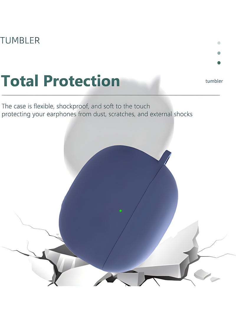 Xiaomi Buds 4 Pro Case，Soft Earphone Case for Xiaomi Buds 4 Pro Anti-fall Dust-proof Protective Cover(Blue) - Image 2