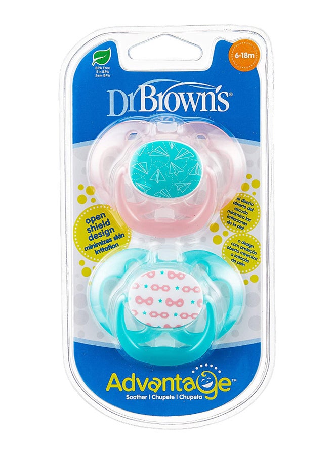 Dr. Brown’s Advantage Printed Pacifier, 6-18 Months, Pack Of 2 -  Assorted - Image 4